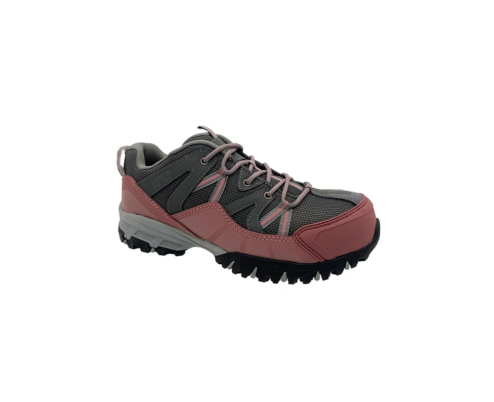 AdTec Women's 4" Work Hiker, Cap Toe, Bk/Pk