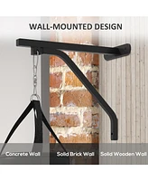 Soozier Heavy Bag Wall Mount Set with Unfilled Punching Bag & Bracket