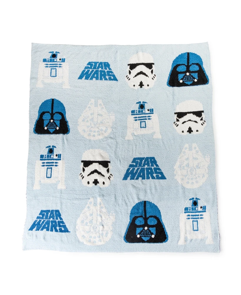 Saturday Park Star Wars The Blue Side 50x60 Feather Knit Throw Blanket