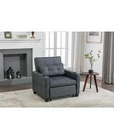Slickblue 3-in-1 Futon Chair Bed Convertible Sleeper Chair with Usb Ports for Ultimate Comfort