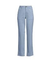 Lands' End Women's Tall High Rise Chino Utility Straight Leg Pants