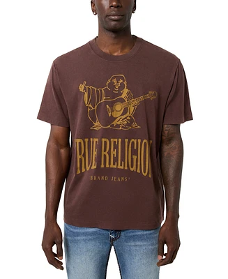 True Religion Men's Crackle Short Sleeve Crewneck Graphic T-Shirt