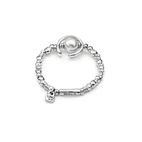 UNOde50 Sterling Silver Round Beads Cultivated Pearl Bracelet