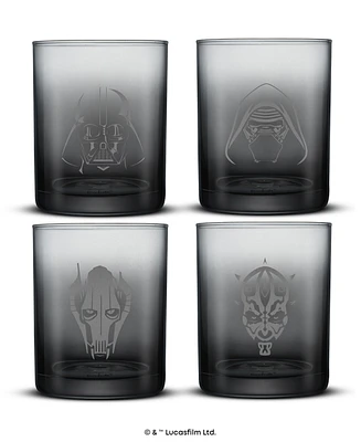 JoyJolt Star Wars Dark Side Short Drinking Glasses, Set of 4