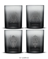 JoyJolt Star Wars Dark Side Short Drinking Glasses, Set of 4