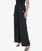 Halston Women's Logo Hardware Straight-Leg Pants