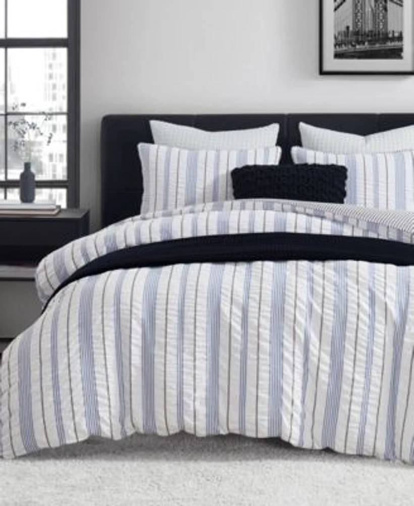 Dkny Seersucker Stripe Duvet Cover Sets