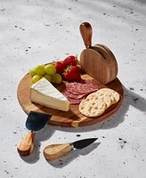 Tabletops Gallery 5-Piece Acacia Round Serving Board Set