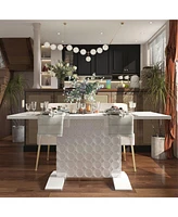 Boyel Living Glossy Wood Telescopic Dining Table