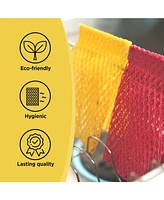 Cornssil Kproduct4u K-cornssil 6 Layers Pla Mesh Scrubber, Yellow, 5 pcs