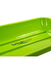 Lucky Bums Kids 48 Inch Plastic Snow Toboggan Sled w/ Pull Rope, Green (3 Pack