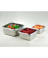 Minimal Sq Stainless Steel Containers Set of 3