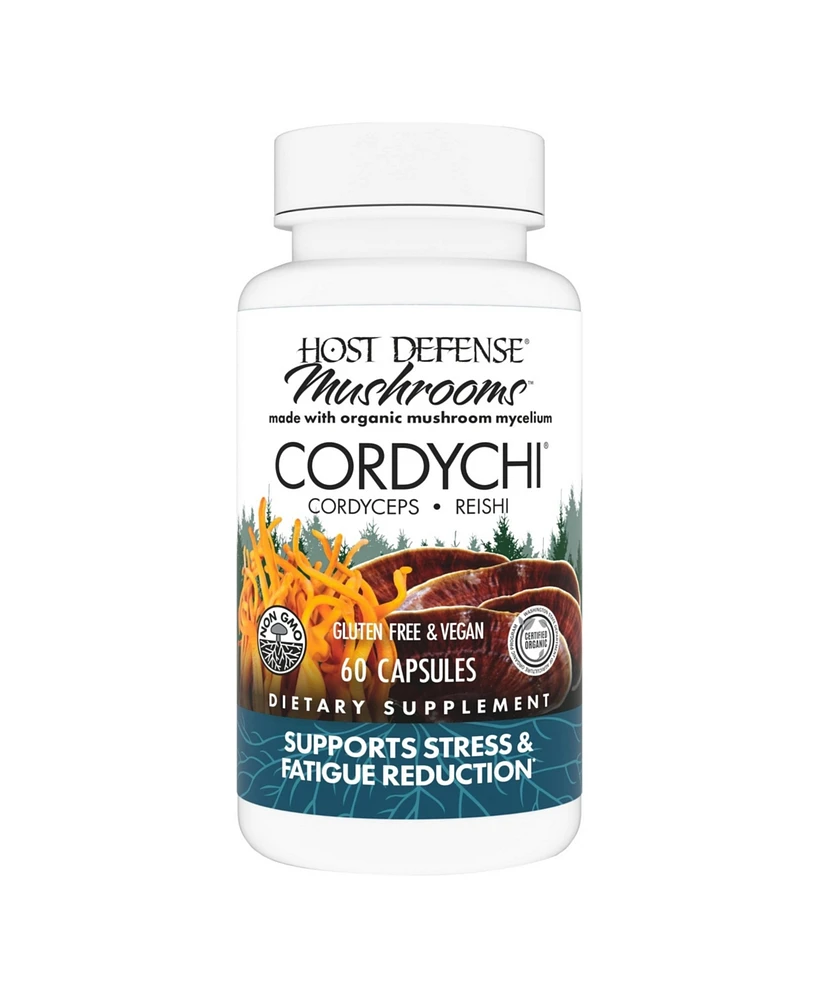 Host Defense CordyChi Capsules - Energy & Immune Support Supplement