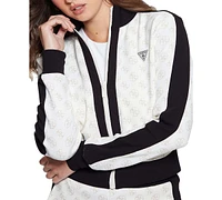 Guess Women's Printed Zip-Front Sweatshirt