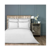 Togas Eden white/grey Duvet cover Queen white/grey
