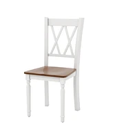 Sugift Set of 2 Wooden Kitchen Chairs