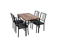 gaomon Dining Table Set for 4, Dining Room Table Set for 4, Dining Table and Chairs Set for 4, Dining Table with 4 Chairs, 4 Piece Dining Table Set