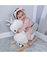Qaba Kids Rocking Horse Swan Rocker with Sound, for 18-36 months, White