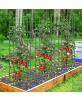 Sugift 3-Pack Garden Trellis 40 Inch Tall Plant Support Stands with Clips and Ties