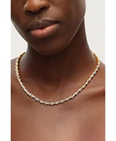 Cubic Zirconia Wave Tennis Choker Necklace