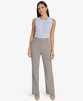 Calvin Klein Women's Check Print Wide-Leg Pants