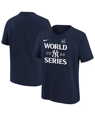 Nike Big Boys and Girls Navy New York Yankees 2024 World Series Authentic Collection T-Shirt