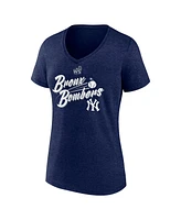 Fanatics Women's Heather Navy New York Yankees 2024 World Series Hometown V-Neck T-Shirt