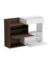 Famapy 21 Pair Expandable Shoe Storage Cabinet With Drawer