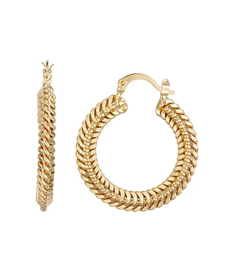 Macy's Gold-Plated Wave Hoop Earrings