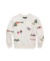 Polo Ralph Lauren Toddler and Little Girls Embroidered Fleece Sweatshirt