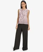 Calvin Klein Women's Floral Print Sleeveless Blouse