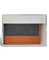 Champs Men's Denim Collection Leather Bi-Fold Wallet