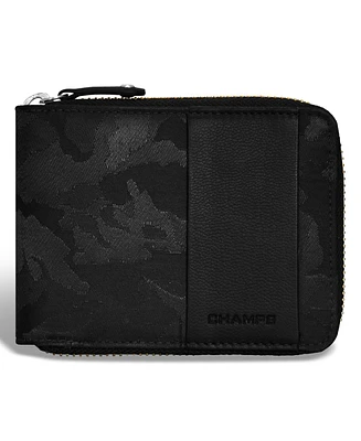 Champs Men's Camo Collection Leather Zip Around Wallet