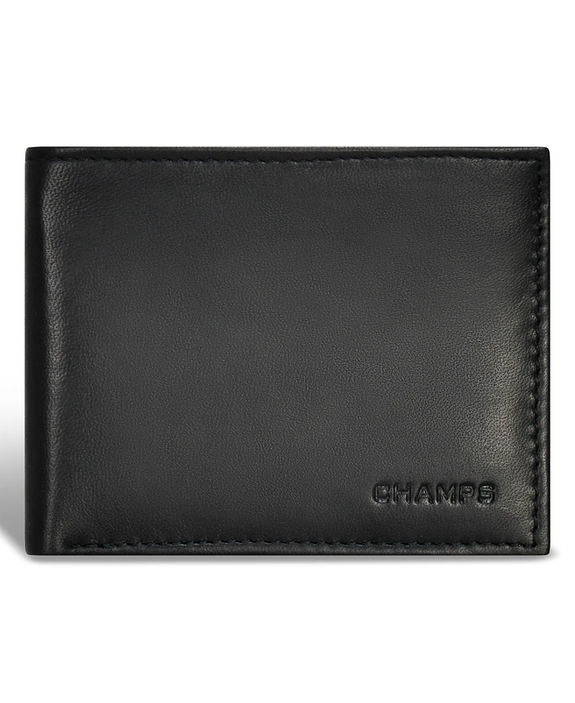 Champs Men's Classic Collection Leather Top-Wing Wallet