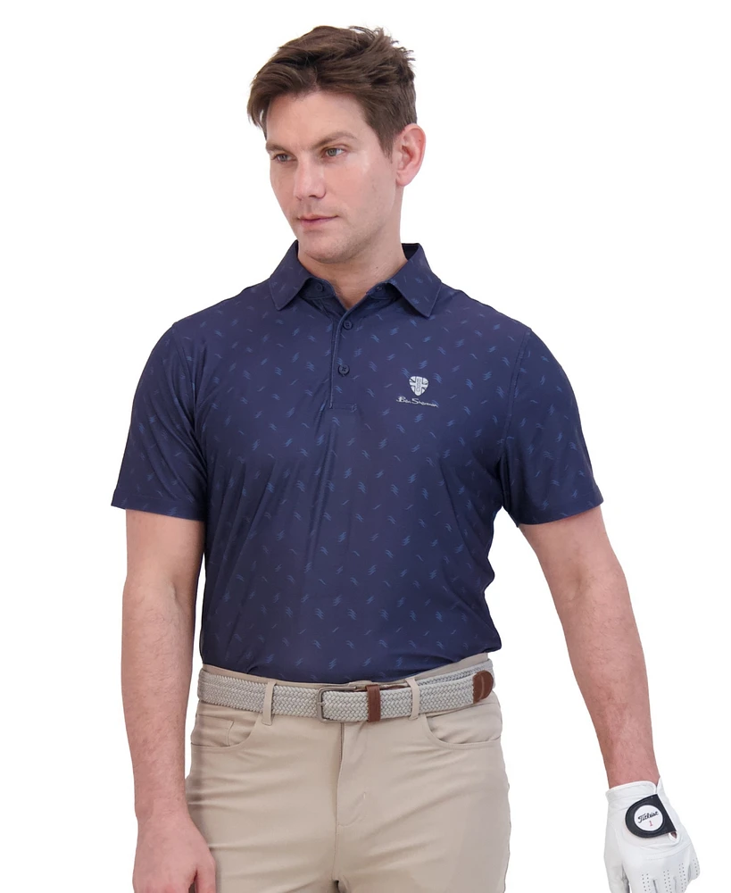 Ben Sherman Men's Stipple Dash Tech Jersey Sports Fit Polo Shirt