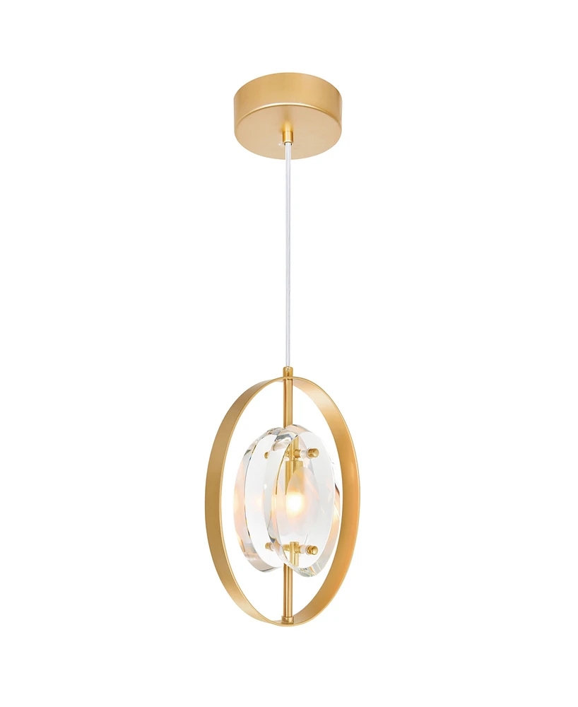 Cwi Lighting 98" Metal Iris 1 Light Mini Pendant