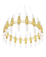 Cwi Lighting 22" Metal Croissant 36 Light Chandelier