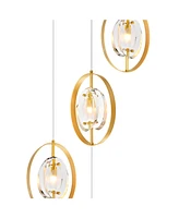 Cwi Lighting 98" Metal Iris 9 Light Pendant