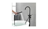 Slickblue Freestanding Bathtub Faucet - High Flow Tub Filler with Handheld Shower and Swivel Spout