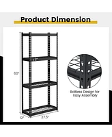 Sugift 4-Tier Metal Shelving Unit with Anti-slip Foot Pad and Anti-tipping Device