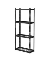 Sugift 4-Tier Metal Shelving Unit with Anti-slip Foot Pad and Anti-tipping Device