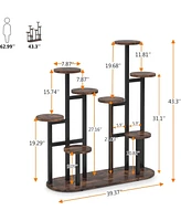 Tribesigns Plant Stand Indoor, Multi-Tiered 11 Potted Plant Shelf Flower Stands, Tall Plant Rack Display Holder Planter Organizer
