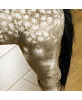 Qaba Ride on Horse with Neighing Sound, Saddle, Stirrups for Ages 3-8
