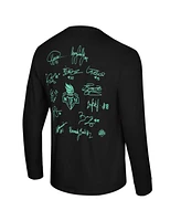 Stadium Essentials Men's and Women's Black New York Liberty 2024 Wnba Finals Champions History Made Roster Signature Long Sleeve T-shirt