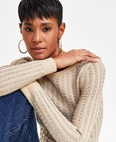 Guess Women's Josie Cable-Knit Boat-Neck Sweater