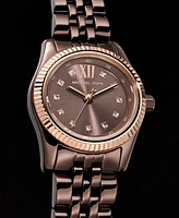 Michael Kors Women's Lexington Three-Hand Chocolate Stainless Steel Watch 26mm