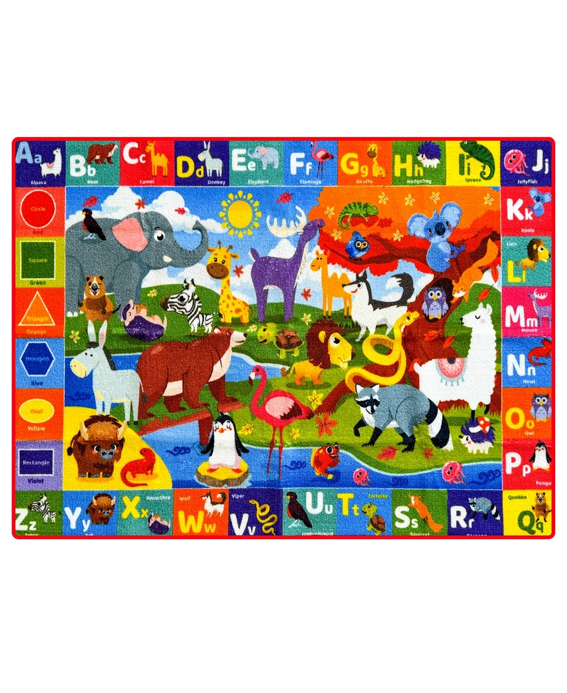 Quokka 78x59 Abc Classroom Rug for Kids - Alphabet Learning Area