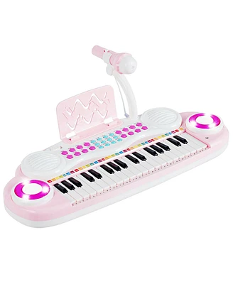 Gymax 37 Keys Kids Toy Electronic Organ Portable Piano Keyboard w/ Microphone