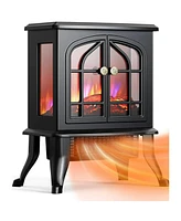 Sugift 2000W Electric Fireplace Stove Heater Space Heater with 3D Flame Effect