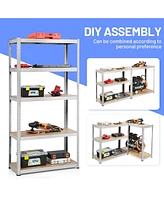 Sugift 72 Inch Storage Shelf Steel Metal 5 Levels Adjustable Shelves